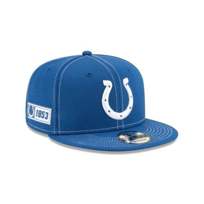Indianapolis Colts Gorra | New Era Official NFL Sideline Road 9fifty Snapback Cap Mexico - Azules